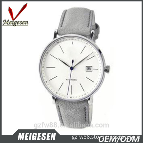 Smooth Surface Applied Index Dial Watch with Stainless Steel Case Japan Movt